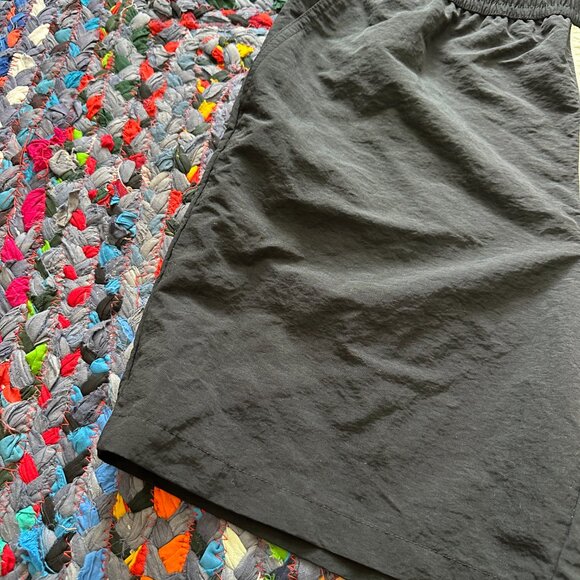 A.LAB Taffy Cherry Dice Black & Beige Two-Tone Board Shorts Men's Size Large 90s - Picture 7 of 15